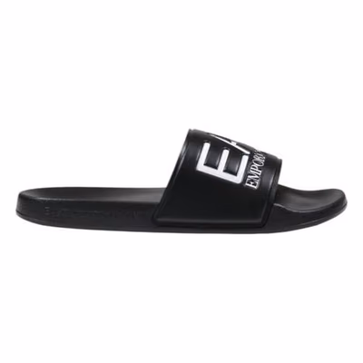 Black And White Pvc Slippers
