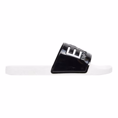 Black And White Pvc Slippers