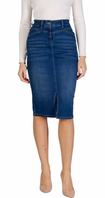 Blue Cotton Long Skirt
