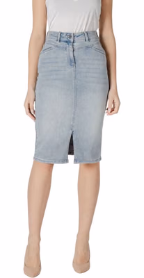 Blue Cotton Long Skirt
