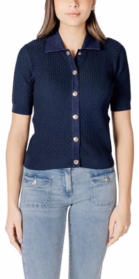Blue Polyester Shortsleeve Shirt