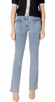 Blue Cotton Skinny Jeans