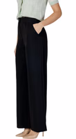 Black Polyester Casual Pants 2