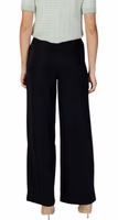 Black Polyester Casual Pants 4