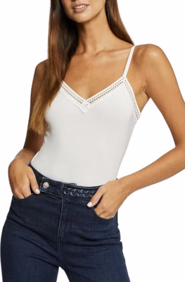 Cream Viscose Tank Tops