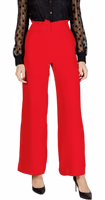 Red Polyester Casual Pants 5