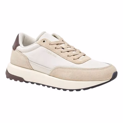 Brown Leather Low Top Sneakers