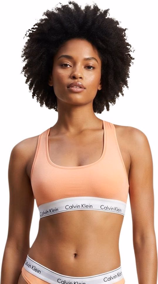 Orange Cotton Bra