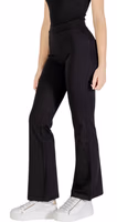 Black Viscose Flared Pants 3