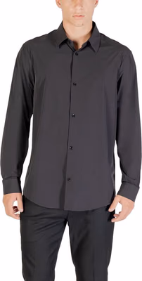 Black Elastane Dress Shirt