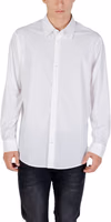 Cream Elastane Dress Shirt 1