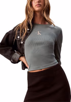 Bicolor Cotton Long Sleeve T-Shirt 3