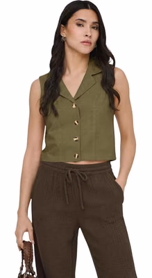 Green Cotton Waistcoat