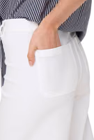White Cotton Flared Pants 3