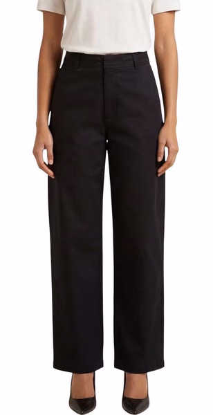 Black Cotton Casual Pants
