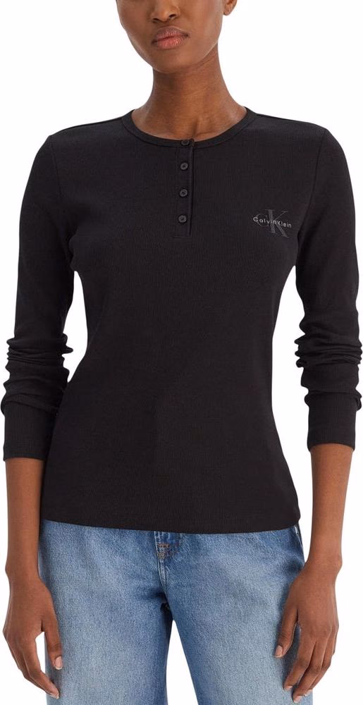 Black Cotton Long Sleeve T-Shirt