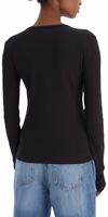 Black Cotton Long Sleeve T-Shirt 2