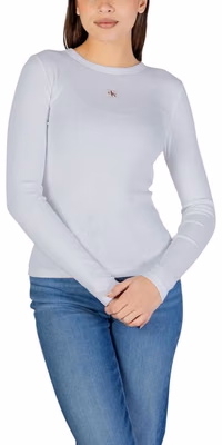 White Cotton Long Sleeve T-Shirt