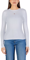 White Cotton Long Sleeve T-Shirt 2