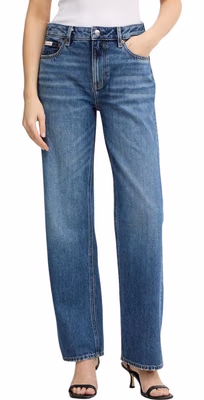 Blue Cotton Mom Jeans