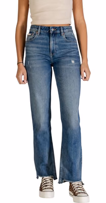 Blue Cotton Mom Jeans