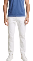Beige Cotton Skinny Jeans 1