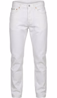 Beige Cotton Skinny Jeans 5
