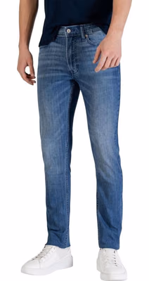 Blue Cotton Skinny Jeans