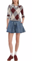 Blue Recycled Cotton Mini Skirt 2