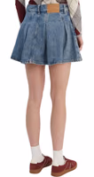 Blue Recycled Cotton Mini Skirt 3