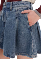 Blue Recycled Cotton Mini Skirt 4