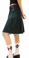 Bicolor Cotton Mini Skirt 3