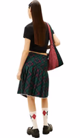 Bicolor Cotton Mini Skirt 4