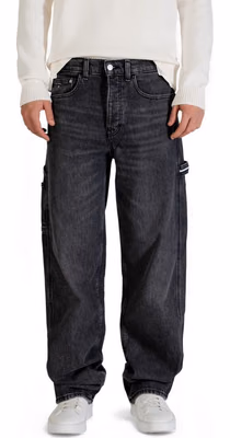 Black Recycled Cotton Relaxed Fit Jeans