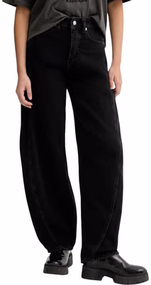 Black Recycled Cotton Bootcut Jeans