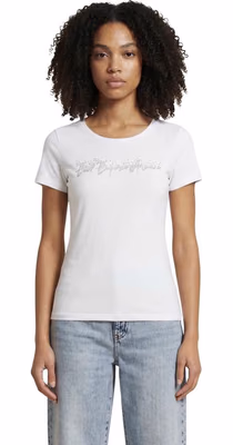 White Elastane T-Shirt
