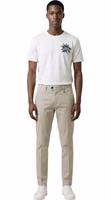 Beige Cotton Skinny Pants 3