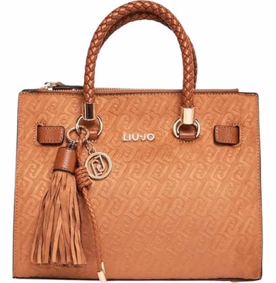 Beige Polyester Handbag