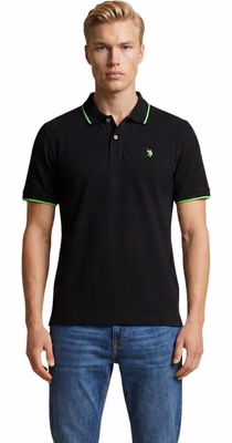 Black Cotton Polo Shirt