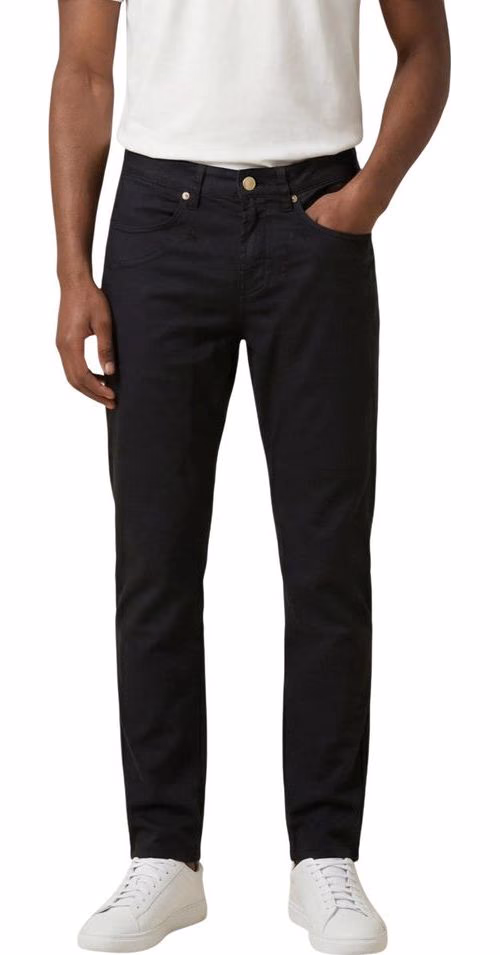 Blue Elastane Skinny Pants
