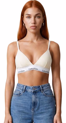Beige Cotton Bra