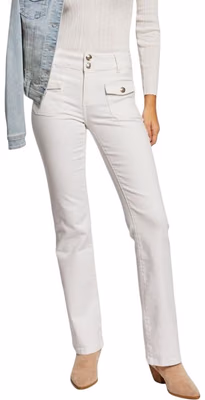 Beige Cotton Skinny Jeans