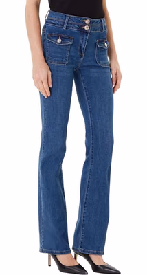 Light Blue Cotton Bootcut Jeans