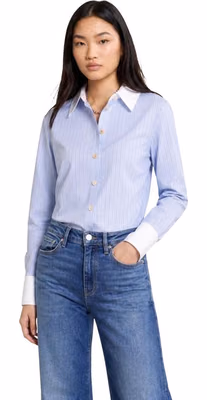 Blue Polyester Blouse