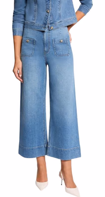 Light Blue Cotton Bootcut Jeans
