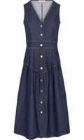 Blue Cotton Long Dress 2