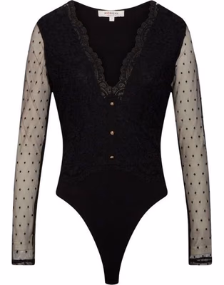 Black Polyamide Bodysuit