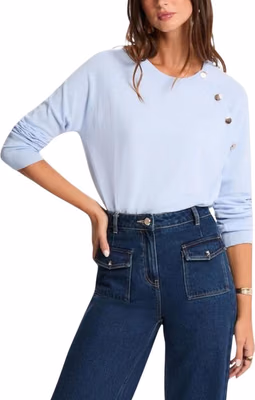 Blue Viscose Sweatshirt