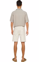 Beige Cotton Bermuda Shorts 3
