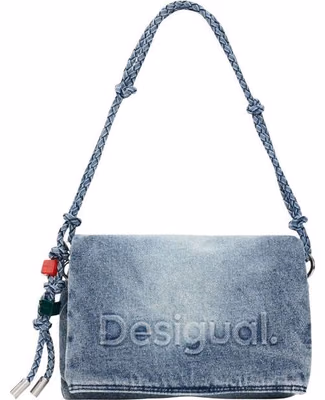 Blue Polyester Handbag